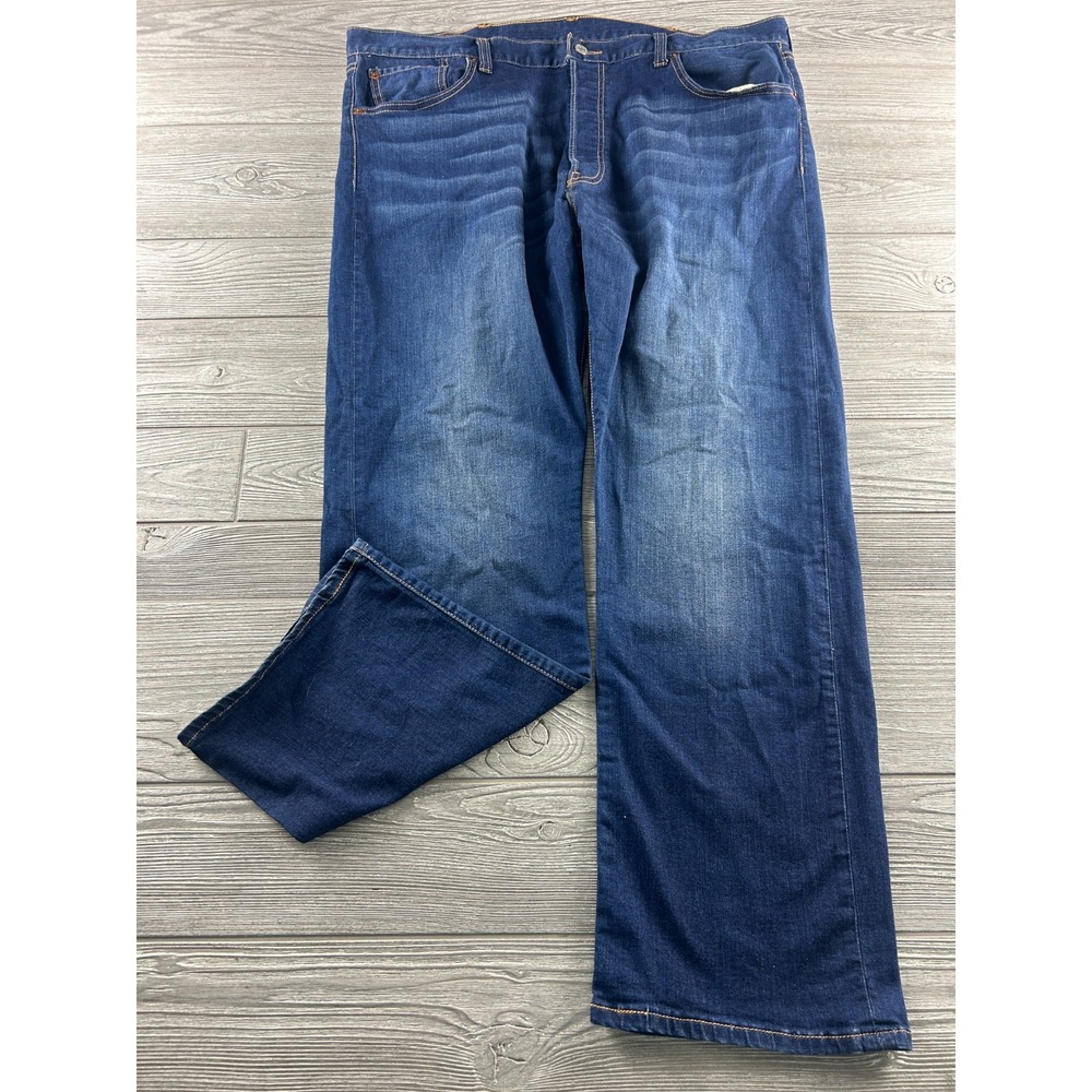 Levis 501 Original Jeans Mens 40x30 Dark Wash Button Fly Straight Leg Denim